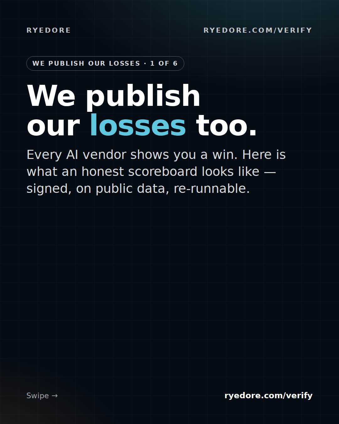 We publish our losses too — slide 1